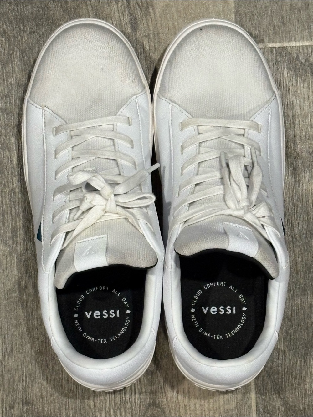 Vessi Women’s SoHo White Low-Top Sneakers with Black Insoles